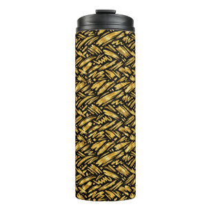 Goldfolie abstraktes Muster Thermosbecher