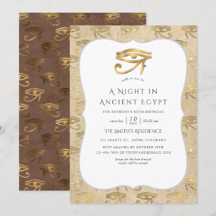 Goldfolie-Ägypten-Party Einladung