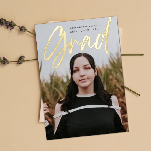 Goldfolie Brush Grad Modernes Foto Ankündigung (Von Creator hochgeladen)