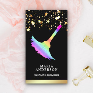 Goldfolie Confetti Rainbow Duster Reinigung Visitenkarte