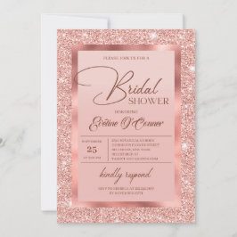 Goldfolie der eletganten Rose Glitzer und Rose Einladung