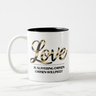 Goldfolie-Effekt-Liebeszitat-Kaffeetasse | Inspiri Zweifarbige Tasse