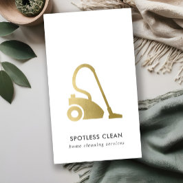GOLDFOLIE EINFACHER VAKUUM CLEANER CLEANER SERVICE VISITENKARTE