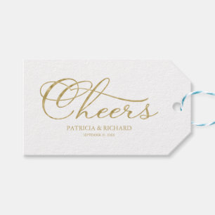 Goldfolie Elegante Schrift Freudentrinksprüche Wei Geschenkanhänger