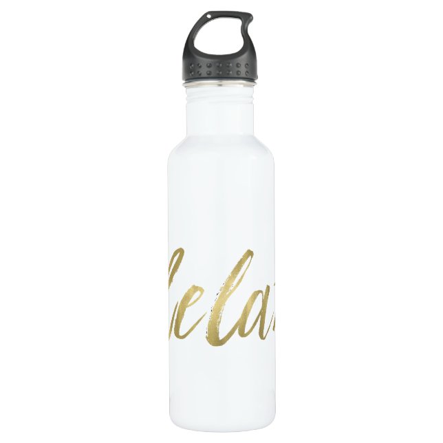 Goldfolie entspannen sich trinkflasche (Vorderseite)
