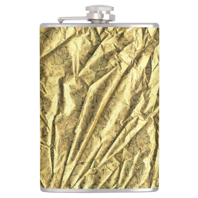 Goldfolie Flachmann (Vorderseite)