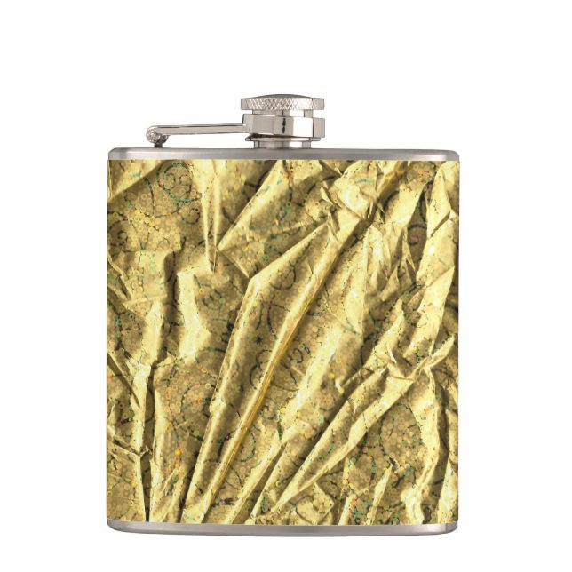 Goldfolie Flachmann (Vorderseite)