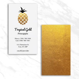 Goldfolie Foto Ananas Visitenkarte