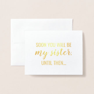 Goldfolie | Funny Bridesmaid oder Trauzeugin Folienkarte