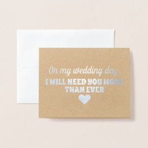Goldfolie Funny Bridesmaid oder Trauzeugin Folienkarte