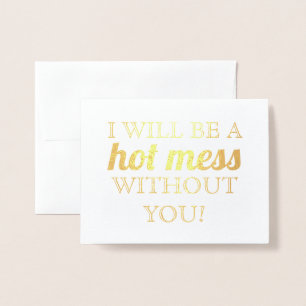 Goldfolie   Funny Bridesmaid oder Trauzeugin Folienkarte