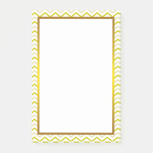 Goldfolie Gelb Limones Zickzack Zigzag Muster Post-it Klebezettel