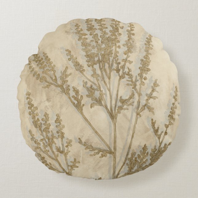 Goldfolie II Rundes Kissen (Vorderseite)