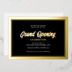 Goldfolie Kalligrafie Grand Opening Foil Folieneinladung
