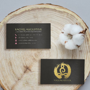 Goldfolie Kalligrafie Yoga Meditation ZEN Symbol Visitenkarte