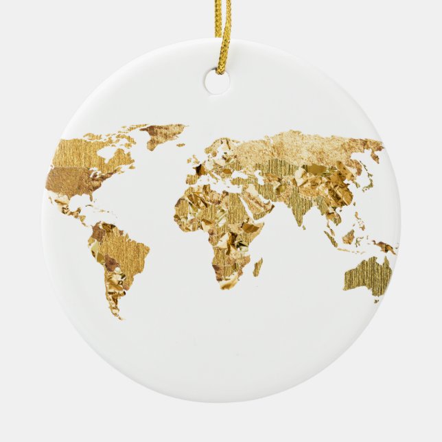 Goldfolie Keramik Ornament (Vorne)
