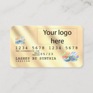 Goldfolie Kreditkarte hinzufügen Sie Ihr Logo Holo Visitenkarte
