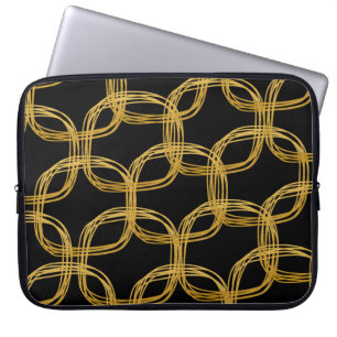 Goldfolie Kritzel Kreis Chic Laptop Hülle Case