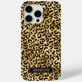 Goldfolie-Leopardenprint monogrammiert  Case-Mate iPhone Hülle