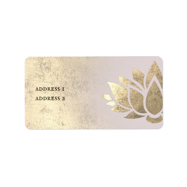 Goldfolie-Lotdesign Adressaufkleber (Vorne)
