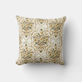 Goldfolie Nahtloses Florales Art Deco Wurfkissen Kissen