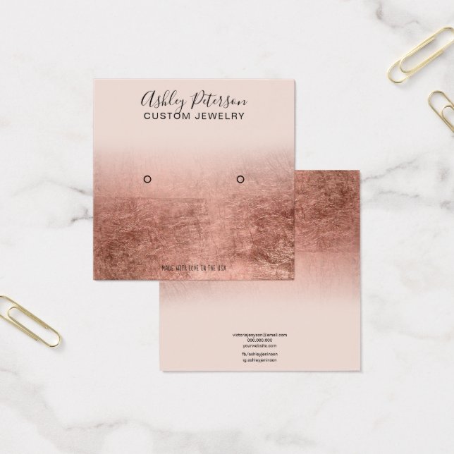 Goldfolie-Ohrmarkierung der Rose Blush (Büro)