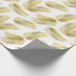 Goldfolie Palm Blätter Muster Geschenkpapier