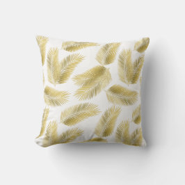 Goldfolie Palm Blätter Muster Kissen