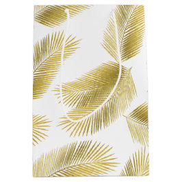 Goldfolie Palm Blätter Muster Mittlere Geschenktüte