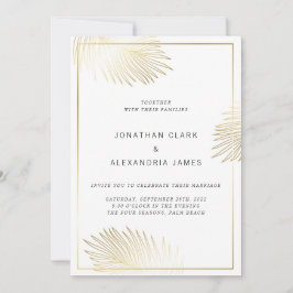 Goldfolie Palm Leaf Hochzeitseinladung Einladung