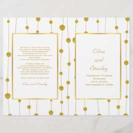 Goldfolie Perlen Modernes Hochzeitsprogramm