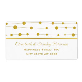 Goldfolie Perlen und Streifen Moderne Hochzeit