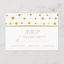 Goldfolie Perlen und Streifen moderne Hochzeit RSV