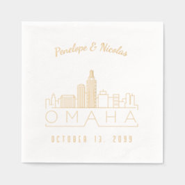 Goldfolie Personalisiert Omaha Wedding Napkins Servietten Mit Folie