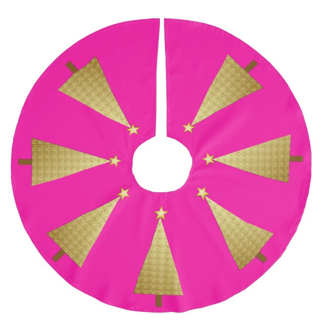 Goldfolie Polyester Weihnachtsbaumdecke (Vorderseite)