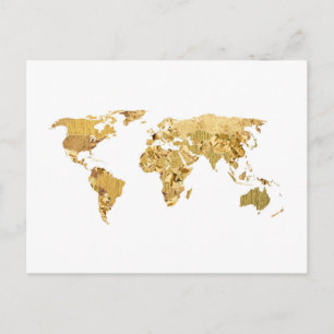 Goldfolie Postkarte
