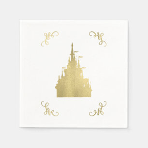 Goldfolie Prinzessin Flagge Schloss Märchenbuch Ho Serviette