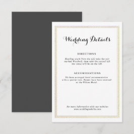 Goldfolie Rahmen Hochzeitskarte Begleitkarte