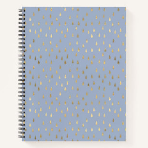 Goldfolie-Regentropfen-Muster-Notizbuch Notizbuch