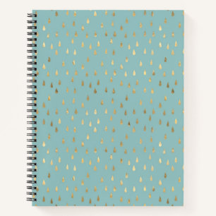 Goldfolie-Regentropfen-Muster-Notizbuch Notizbuch