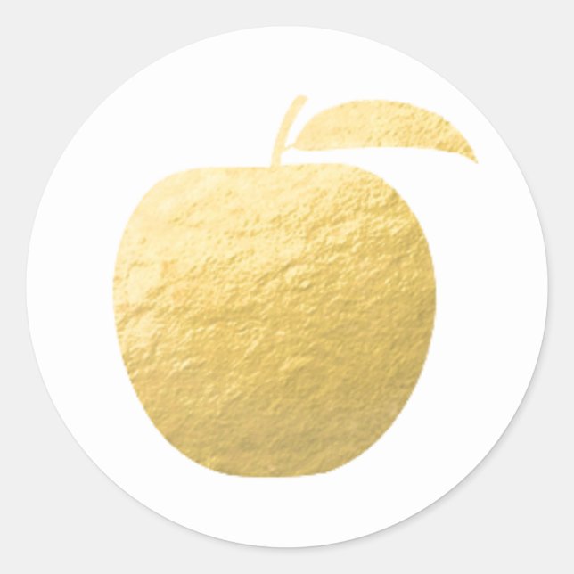 Goldfolie Runder Aufkleber (Vorderseite)