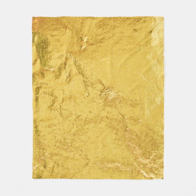 Goldfolie: Shiny Abstrakt Texture Fleecedecke (Vorderseite)