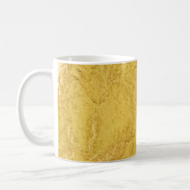 Goldfolie: Shiny Abstrakt Texture Kaffeetasse (Links)