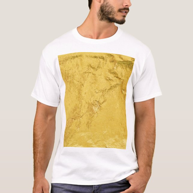 Goldfolie: Shiny Abstrakt Texture T-Shirt (Vorderseite)