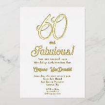 Goldfolie Sixty and Fabulous 60. Geburtstagsfeier