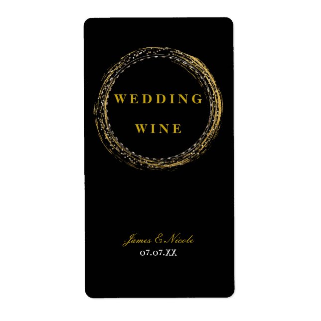 Goldfolie Sparkle Glamour Zirkel Schwarzer Wein Et (Vorne)