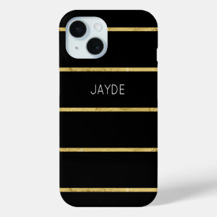 Goldfolie Streifen Personalisiert Handy Case