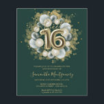 Goldfolie Süße 16 Tagesballons Einladung<br><div class="desc">Lass deinen Freunden, ihre Kalender für deinen besonderen Tag mit diesen schönen staubblauen Sweet 16 Einladungen zu markieren. Jede Einladung bietet ein festliches Design mit schönen Ballons, die perfekt geeignet sind, um die Stimmung für einen Tag des Vergnügens und der Feier. Egal ob Sie eine große Ballsaal-Gala oder eine intimere...</div>
