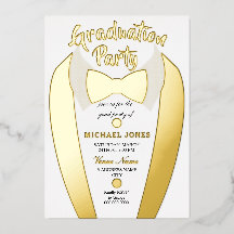 Goldfolie Tuxedo Anzug Abschluss Grad Party