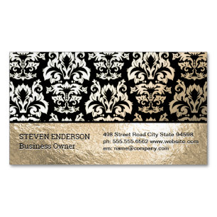 Goldfolie und Damask Muster Magnetische Visitenkarte